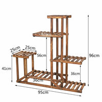 6 Tiered Wood Plant Flower Stand Shelf Planter Pots Shelves Rack Holder Display for Multiple Plants Indoor Outdoor Garden Patio - Buy online at  Vibe In Cart.