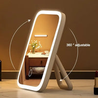 LED Makeup Mirror, 3-Color Light, 360° Rotatable, Touch Control, USB Powered, Tabletop Vanity Mirror for Bedroom Bathroom Travel - Buy online at  Vibe In Cart.