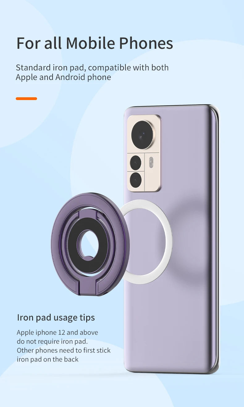 Universal Double Sided Magnetic Ring Phone Holder and Stand