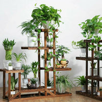 6 Tiered Wood Plant Flower Stand Shelf Planter Pots Shelves Rack Holder Display for Multiple Plants Indoor Outdoor Garden Patio - Buy online at  Vibe In Cart.
