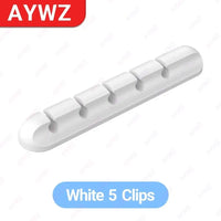 Silicone Desktop Cable Organizer and Wire Holder with Irregular Shape