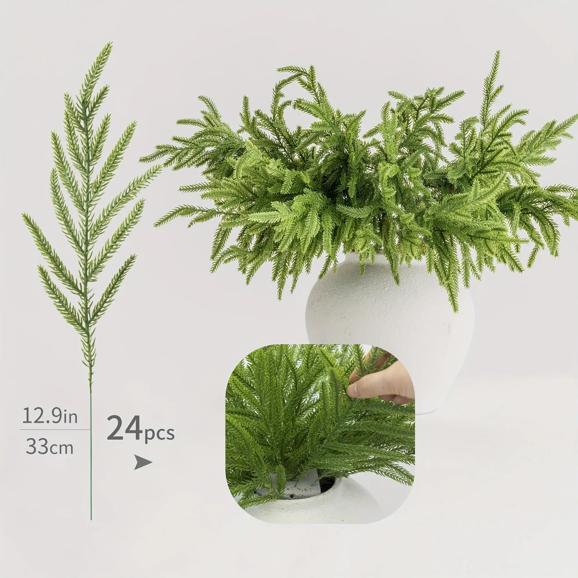 24/12pcs Artificial Cedar Sprigs - Perfect for Christmas & Winter Home Decor, Tabletop Accents - Buy online at  Vibe In Cart.