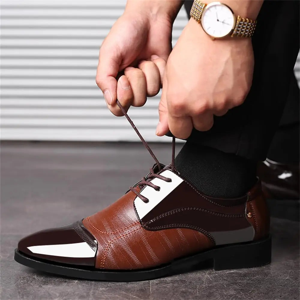 Men's Dress Shoes Business Oxfords Patent Leather Dress Shoes Classic Loafers Formal Derby Shoes For Men - Buy online at  Vibe In Cart.