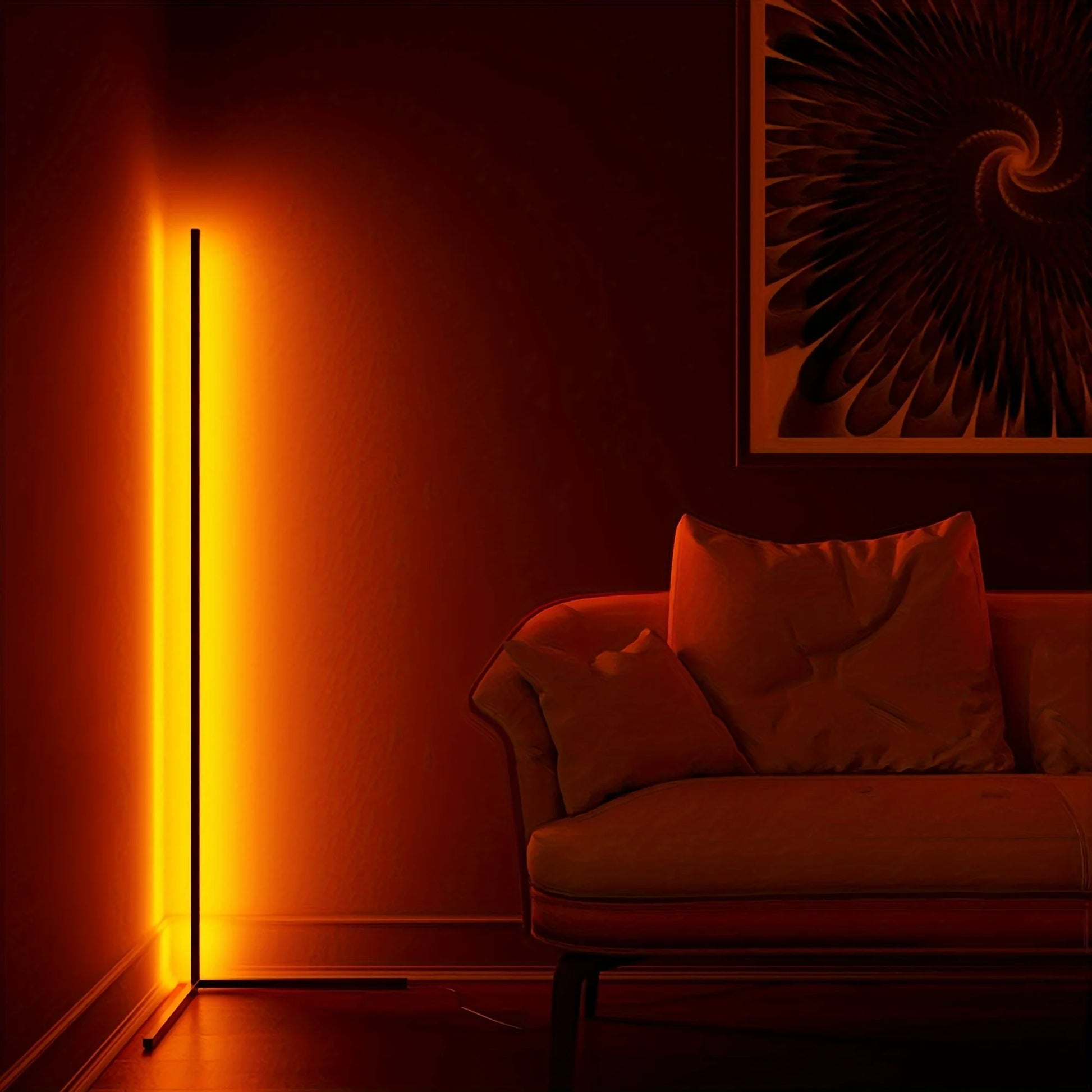 Corner Floor Lamp, 60-Inch Rgb Led Corner Lamp, Led Floor Lamp For Living Room Bedroom Game Room - Buy online at  Vibe In Cart.