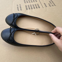 2026 Spring Elegant Bowknot Ballet Flats Classic Shoe Round Toe Comfort Slip-On Ladies Fashion Loafers Leather Mules Shoes - Buy online at  Vibe In Cart.