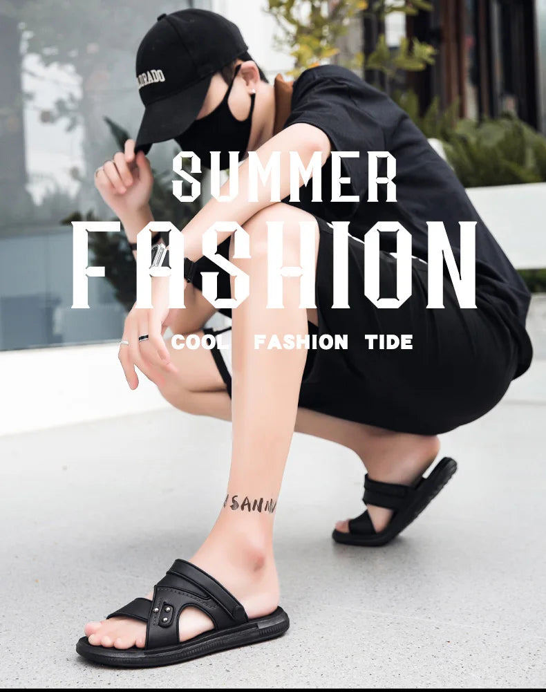 Summer Men Sandals Open Toe Flat Mens Casual Shoes Outdoor Walking Sandals for Men Beach Shoes sandalias hombre Men slippers - Buy online at  Vibe In Cart.