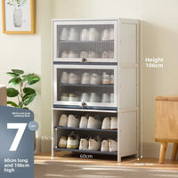 Multi-Layer Shoe Cabinet with Dustproof Large-Capacity Design