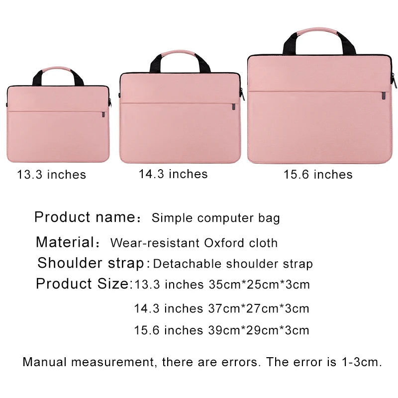 Shock Absorbing Polyester Laptop Bag for Women, 13.3 17 Inch