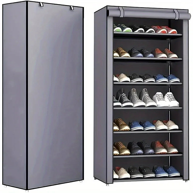 6-10 Tier Multi-Layer Shoe Cabinet with Dust-Proof Rolling Shutter Door, Easy to Assemble, Space-Saving Home Storage Cabinet, Suitable for Entryways, Hallways, Bedrooms, Living Rooms, Homes, Dormitories, Etc./Modern Decorativ - Buy online at  Vibe In Cart.