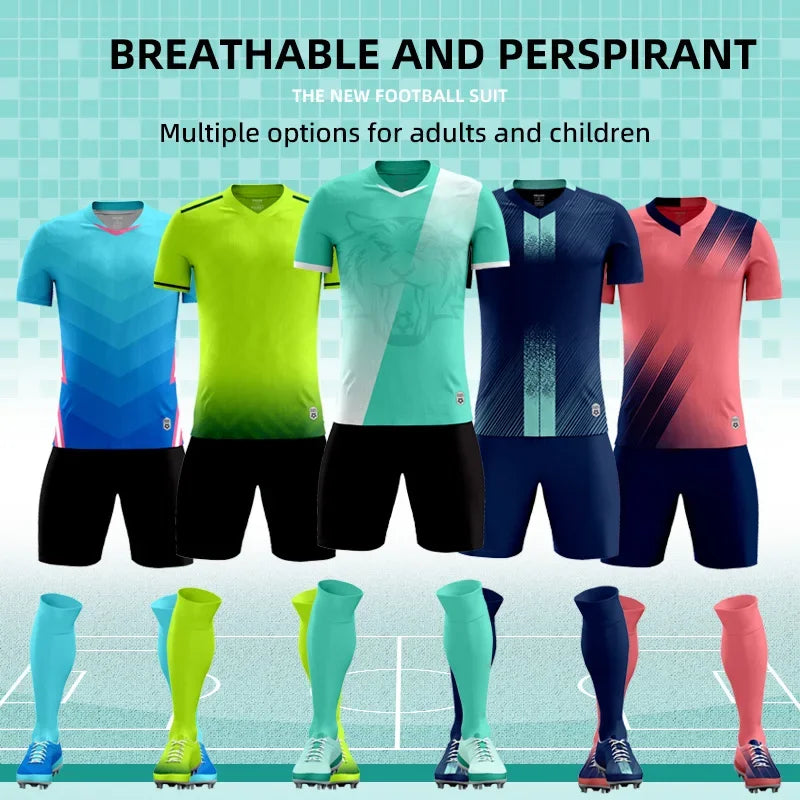 Football Jerseys Soccer Uniforms Adult and Kids Futsal Sportswear Kits Training Tracksuits Athlete Training Clothing customized - Buy online at  Vibe In Cart.
