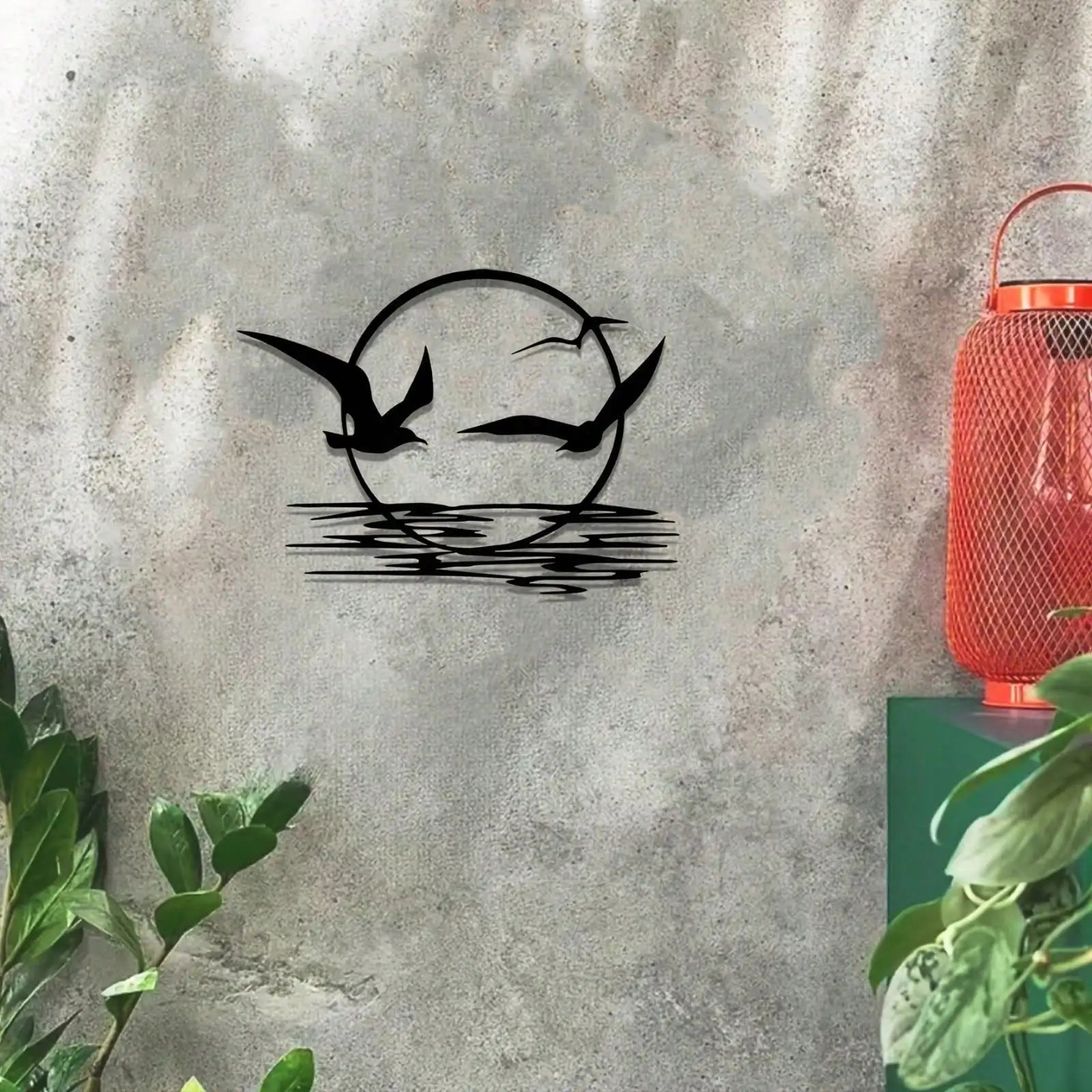 Ocean-Inspired Home Gift Idea - Waterproof Coastal Seagull Sunrise Metal Wall Decoration - Buy online at  Vibe In Cart.