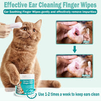 Pet Ear Wipes, Ear Cleaner Finger Wipes for Cats and Dogs, Soft & Easy Otic Cleaning Pads, Pet Supplies for Regular Soothing Odo - Buy online at  Vibe In Cart.
