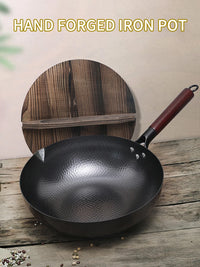 Pure Iron wok cast iron pan Non-coated Pot General use for Gas and Induction Cooker 32cm Chinese Wok Cookware Pan - Buy online at  Vibe In Cart.