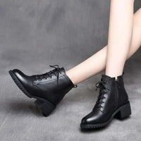 2025 Women's Shoes Luxury Chelsea Boot Women Leather Boot Chunky Winter Shoe Platform Ankle Boots Thick Heel Brand Designer - Buy online at  Vibe In Cart.