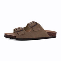 Men's Arch Support Slides Sandals With Adjustable Buckle