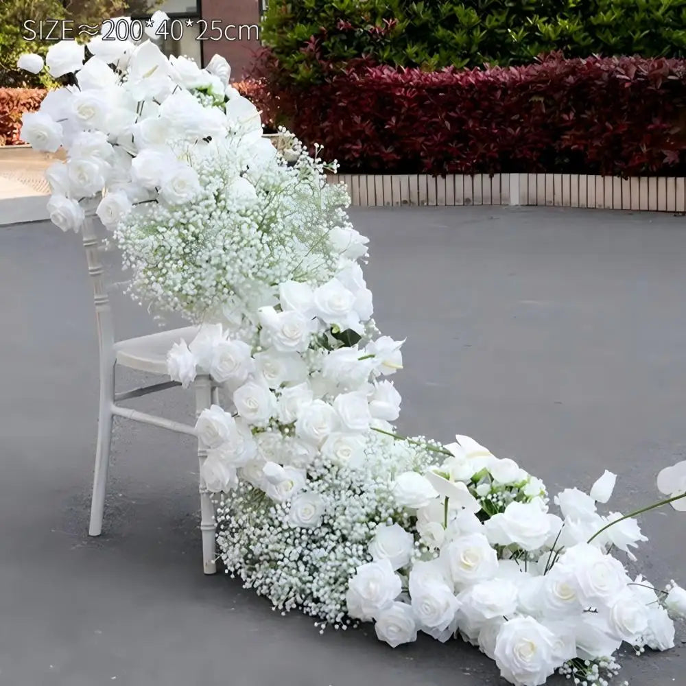 Artificial Silk Flower Row 100/200cm Table Centerpiece