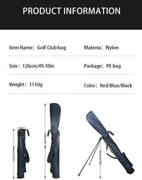 Lightweight Golf Club Bag With Bracket Golf Gun Rack Bags, Waterproof Golf Stand Carry Bag - Buy online at  Vibe In Cart.