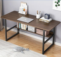 Sturdy Room Students Study Table Wide Desktop Rounded Corners Office Computer Desk With Storage Layer Simple Home Gaming Desk - Buy online at  Vibe In Cart.