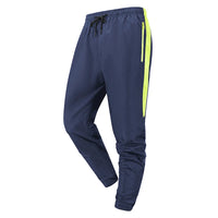 Men's Colorblock Patchwork Breathable Sports Pants with Zipper Pockets