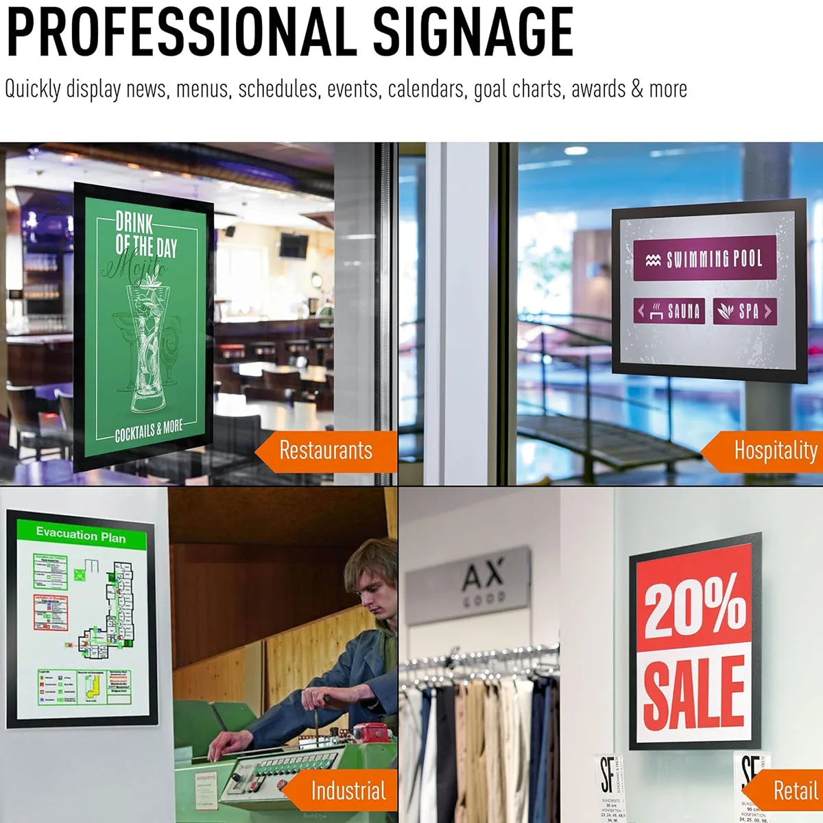 Magnetic Picture Frames Wall Kpop Photocard Holder Display Decor for Wall Window Office Advertise 5Pack A3/A4/A6/Square30x30cm - Buy online at  Vibe In Cart.