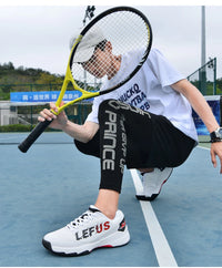 Unisex Lace-Up Tennis Shoes Breathable And Shock-Absorbent