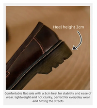 Women Loafers Genuine Leather Fringe Moccasions Retro British Style Ladies Oxford Shoes Slip On Brown Flats - Buy online at  Vibe In Cart.