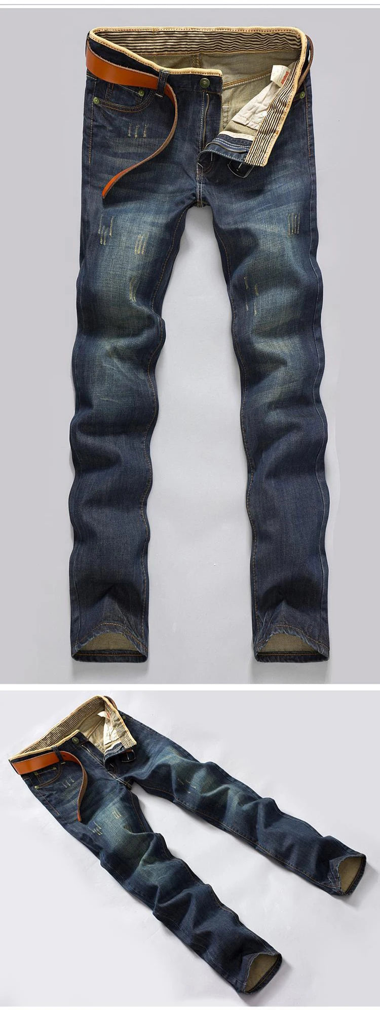 2025 Casual Jeans Men Business Straight Jeans Stretch Denim Pants Trousers Slim Fit Classic Cowboys Young Man Jeans - Buy online at  Vibe In Cart.