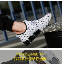 Men's Casual Canvas Sports Shoes With Checkered Pattern