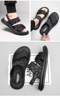 Men's Waterproof Gladiator Sandals with Buckle Strap and Rubber Sole