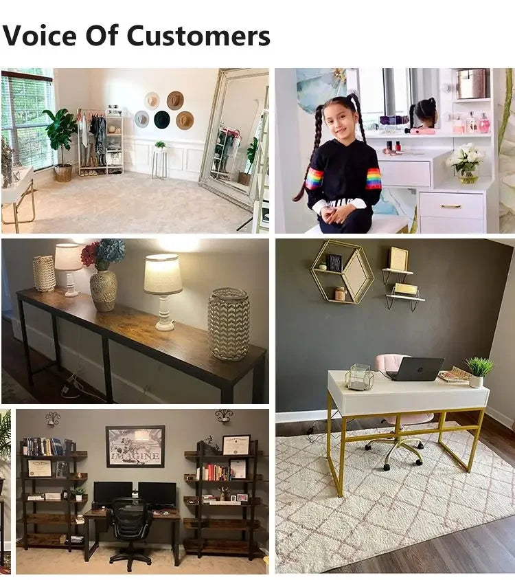 Modern Nightstand with 3 Drawers and Storage, 25.8 Inches Tall