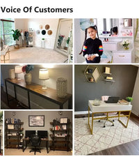 Modern Nightstand with 3 Drawers and Storage, 25.8 Inches Tall