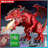 Remote Control Walking Spray Dinosaur Toy with LED and Music