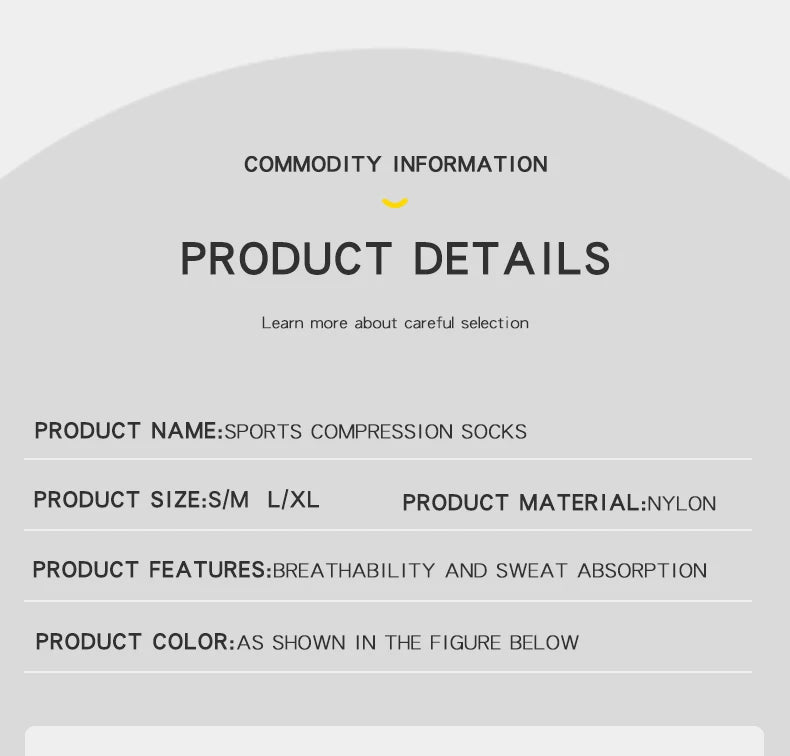 Men's Compression Crew Sports Socks with Nylon Blend