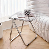 Fashionable Folding Side Table - Transparent Coffee Table for Living Room Sofa Corner & Balcony Acrylic Coffe Table - Buy online at  Vibe In Cart.
