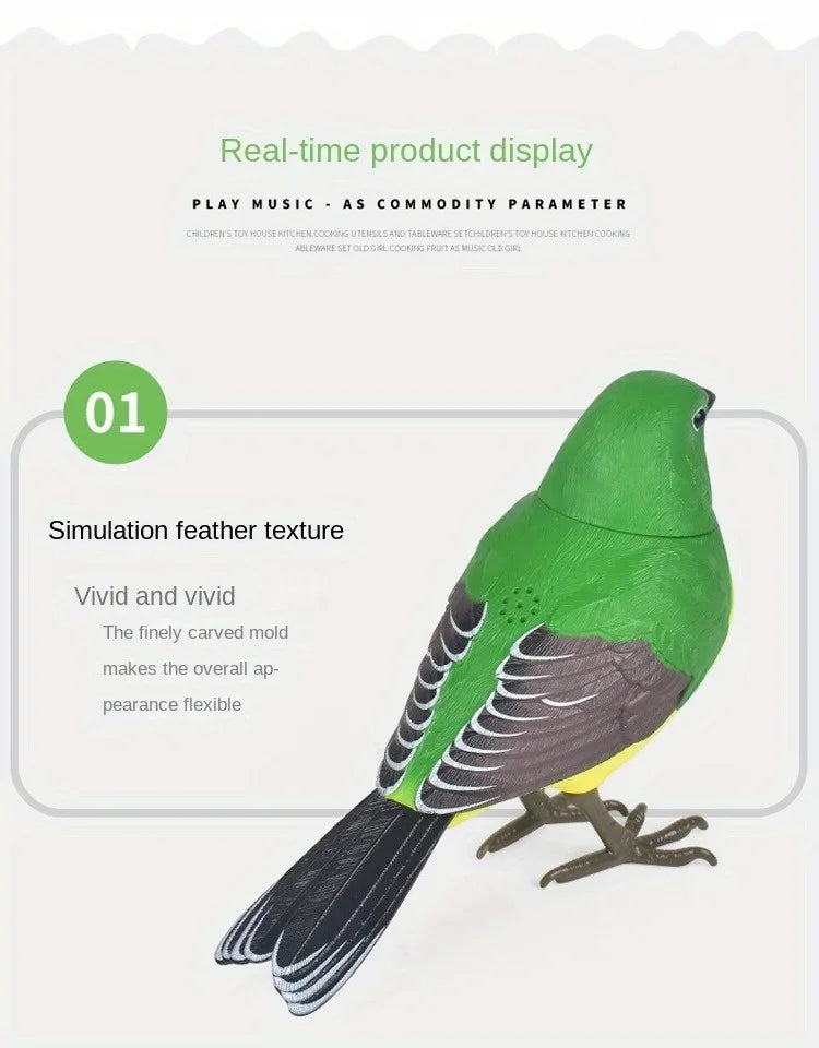 Simulated Electronic Singing Bird Toy with Motion and Sound Control