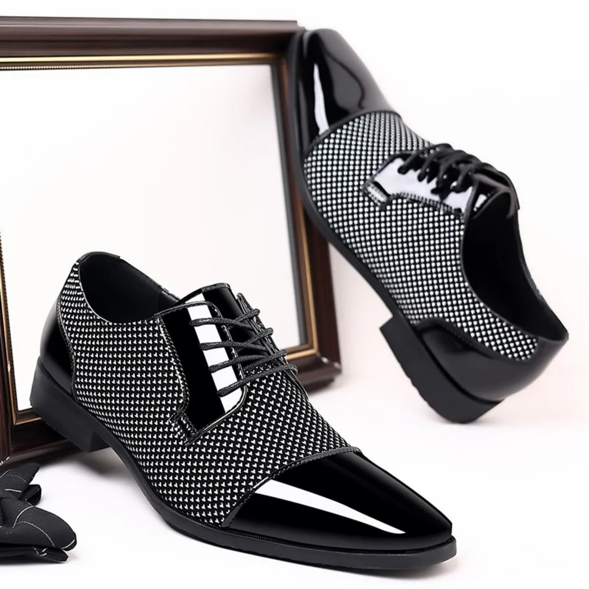Men's Dress Shoes Classic Lace-up Formal Oxfords Modern Tuxedo Business Casual Scale Pattern Comfort Formal Shoes for Men - Buy online at  Vibe In Cart.