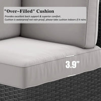 15 Piece Patio Furniture Set with Fire Pit Table, Outdoor Conversation Sets Wicker Rattan Sectional Sofa with Coffee Table - Buy online at  Vibe In Cart.