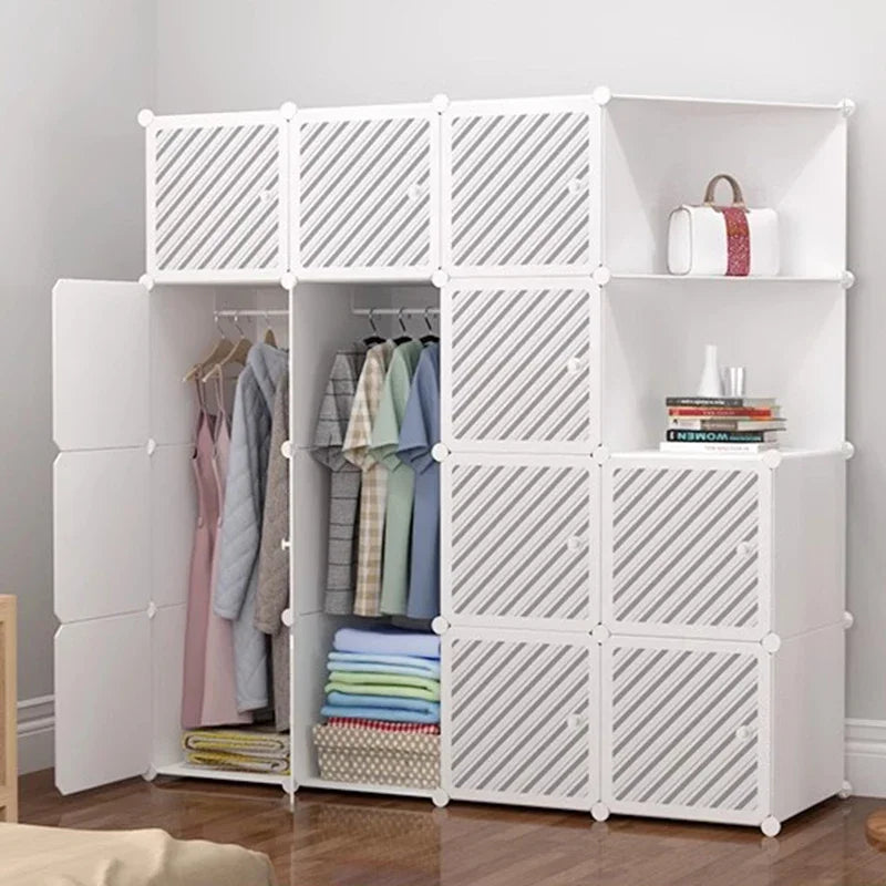 Modern Minimalist Closet Nordic Makeup Cube Jewelry Simple Portable Display Door Shelves Wardrobe Fabric Armario Hotel Furniture - Buy online at  Vibe In Cart.