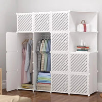 Modern Minimalist Closet Nordic Makeup Cube Jewelry Simple Portable Display Door Shelves Wardrobe Fabric Armario Hotel Furniture - Buy online at  Vibe In Cart.