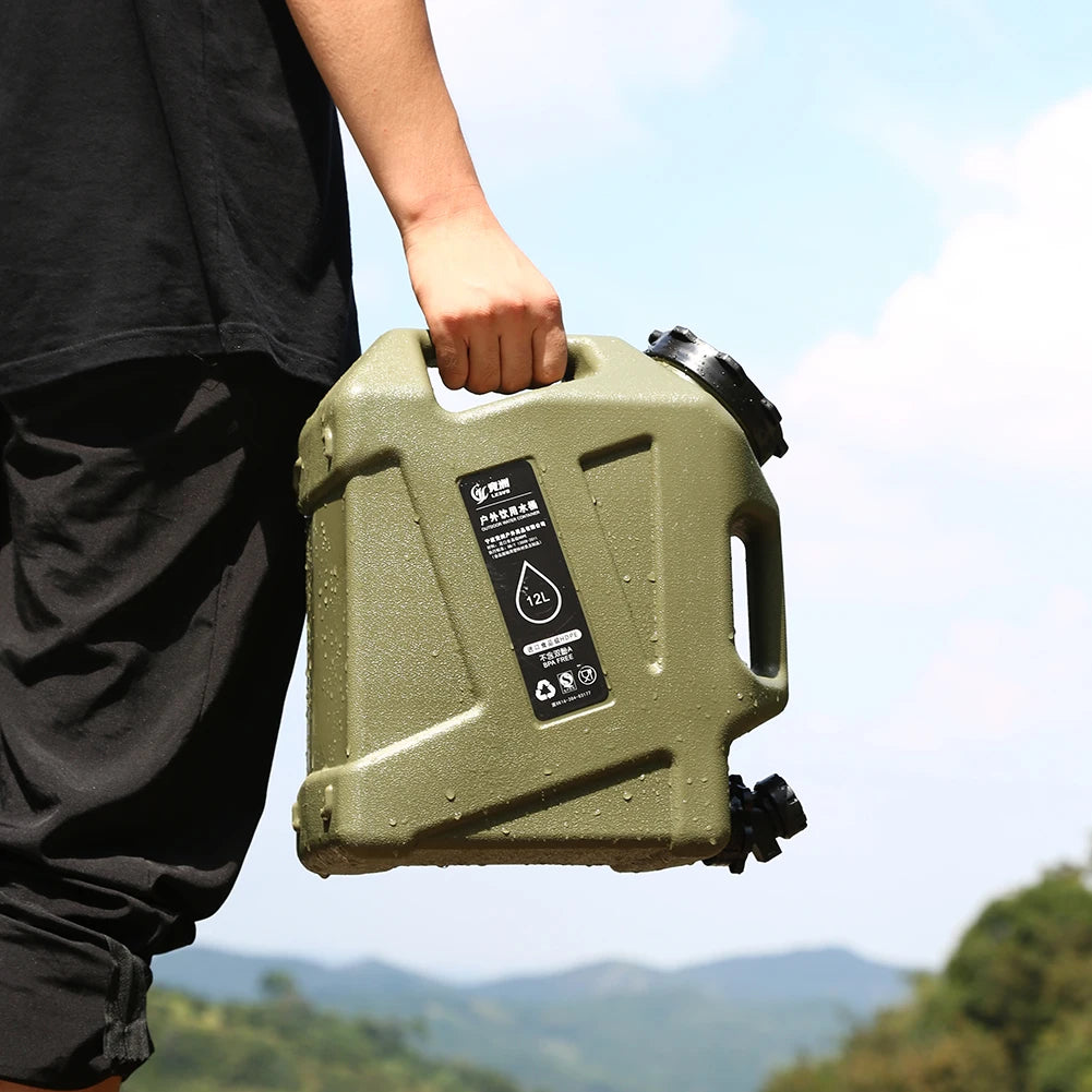 10/12L Outdoor Water Bucket Large-Capacity Portable Camping Water Bag Container with Faucet Driving Water Tank for Picnic Hiking - Buy online at  Vibe In Cart.