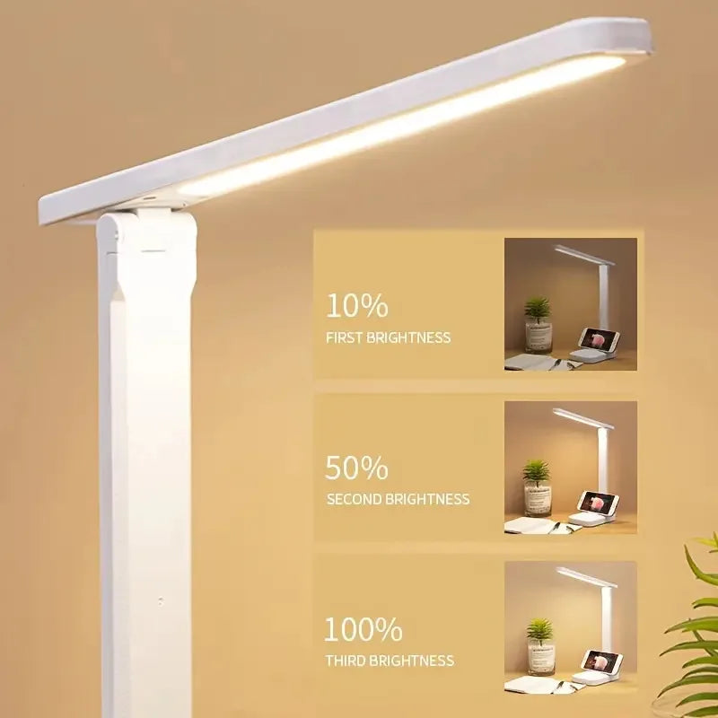 Foldable Table Lamp Led Desk Lamp 3 Type Stepless Dimmable Touch Bedside Reading Eye Protection Night Light USB Chargeable - Buy online at  Vibe In Cart.