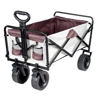 Collapsible Folding Utility Beach Wagon Cart Heavy Duty Large Capacity Fold Wagon Outdoor Trolley Portable Camping Cart Table - Buy online at  Vibe In Cart.