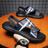 Sandals Men's 2025 New Summer Casual Beach Shoes Indoor and Outdoor Wear Two-Wear Lightweight One-Line Sandals - Buy online at  Vibe In Cart.