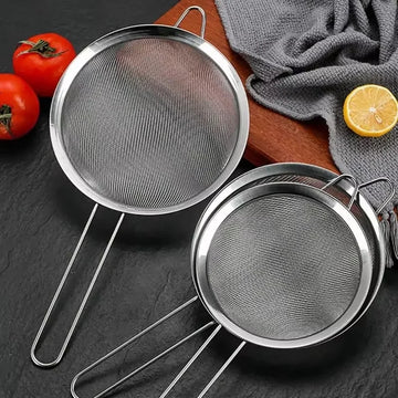 Stainless Steel Sieve Fine Mesh Filter Slotted Spoon Kitchen Accessories For Cooking Baking Oil Flour Strainer Sifter - Buy online at  Vibe In Cart.