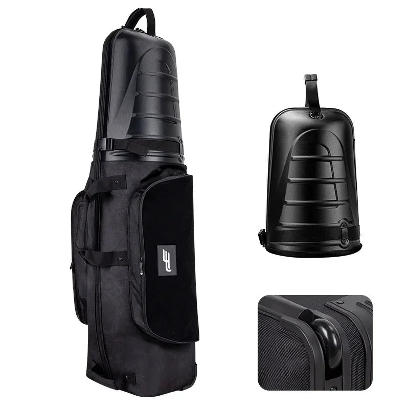 Nylon Hard Shell Golf Travel Bag With Wheels For Unisex Aircraft Use