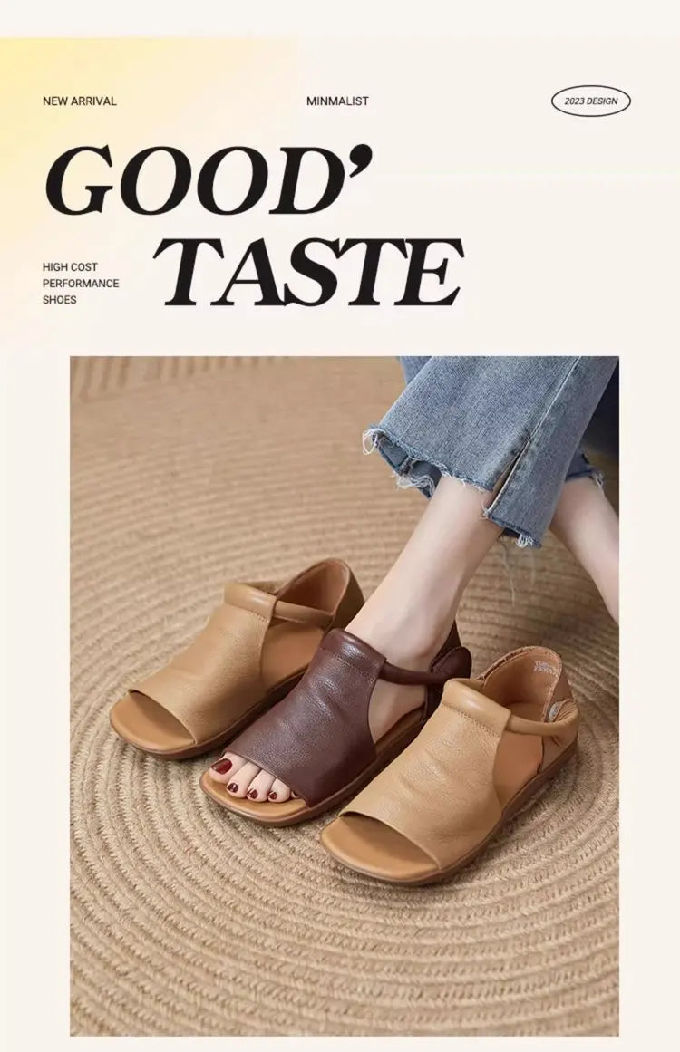 Women's Open-Toe Flat Sandals with Cross Strap & Adjustable Ankle Strap - Summer Casual Lightweight Walking Shoes for Women, Min - Buy online at  Vibe In Cart.