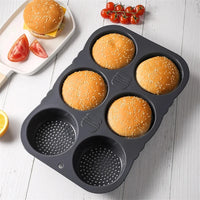 Hamburger Baking Mold Silicone mould Food Grade Bread Bun Baked Plate Non-Stick cake Pan Home Kitchen Bakeware BPA Free - Buy online at  Vibe In Cart.