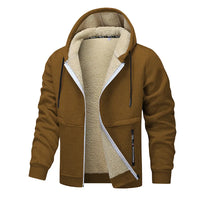 Men's Winter Fleece Jacket with Zipper and Pockets