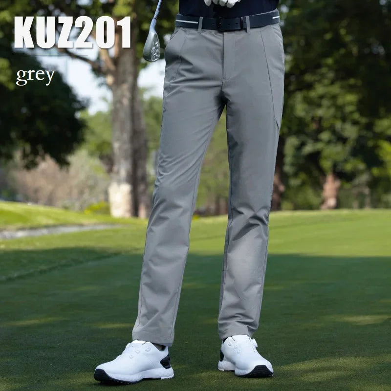 Men's Breathable Quick-Dry Stretch Golf Pants with Zipper Pockets