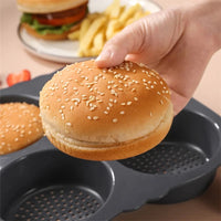 Hamburger Baking Mold Silicone mould Food Grade Bread Bun Baked Plate Non-Stick cake Pan Home Kitchen Bakeware BPA Free - Buy online at  Vibe In Cart.